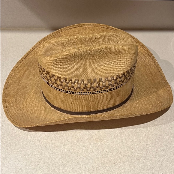 Cowboy hat, TanBark Men's Tan and Brown Woven Hat - Picture 5 of 6